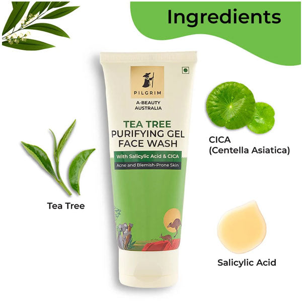 Pilgrim Tea Tree Purifying Gel Face Wash 100ml